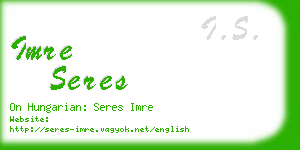 imre seres business card